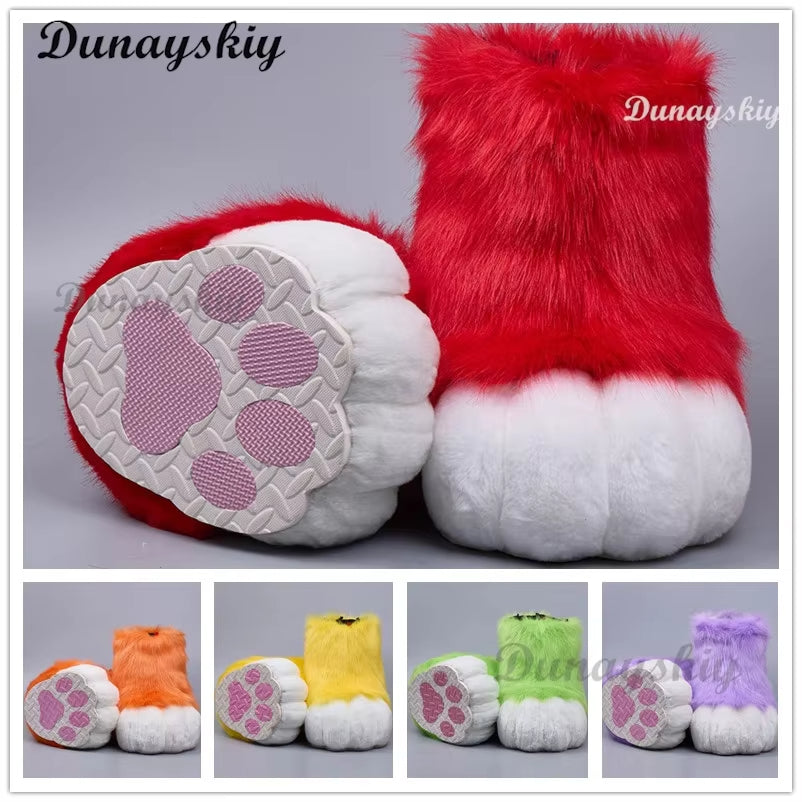 Furry Cosplay Paw Shoes Rubbit Cat Boots