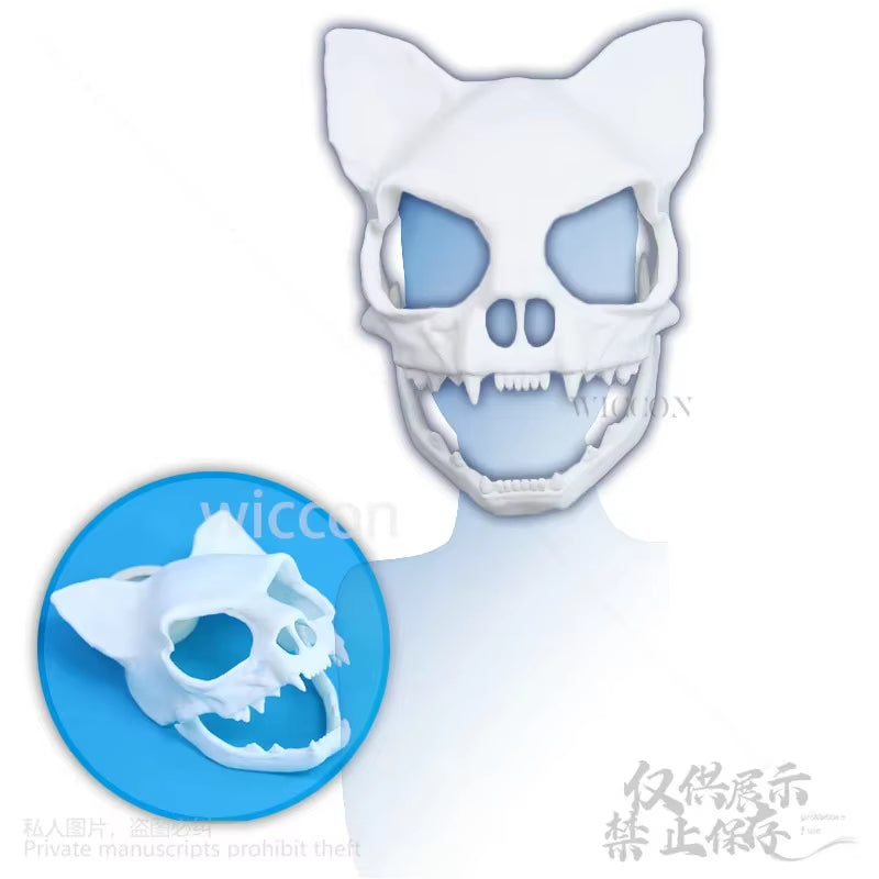 Cat Skull Kigurumi 3D Props Mask