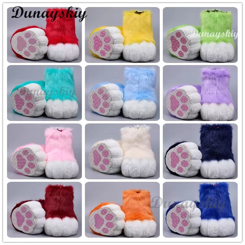 Furry Cosplay Paw Shoes Rubbit Cat Boots