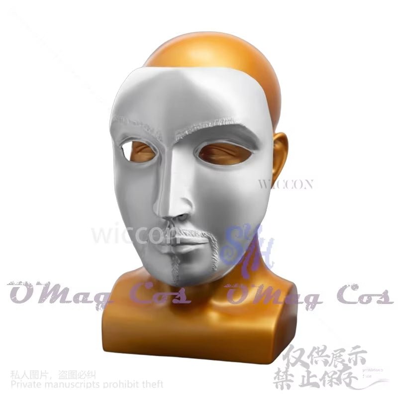 Baldwin IV Cosplay Silver Retro Face 3D Mask
