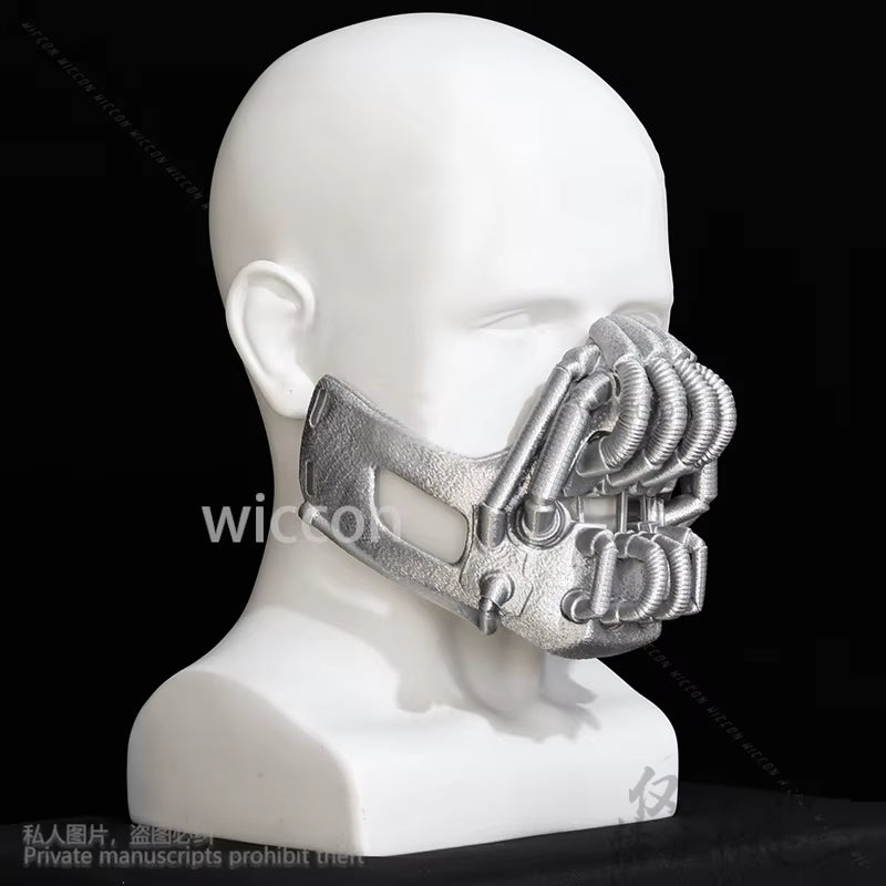 Dark Horror Movie Knight Silver Skull 3D Mask