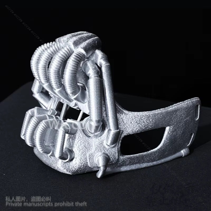Dark Horror Movie Knight Silver Skull 3D Mask