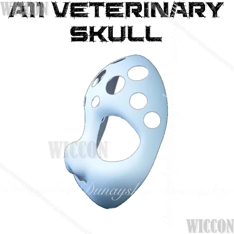 A11 Veterinary Skull White 3D Head Mask