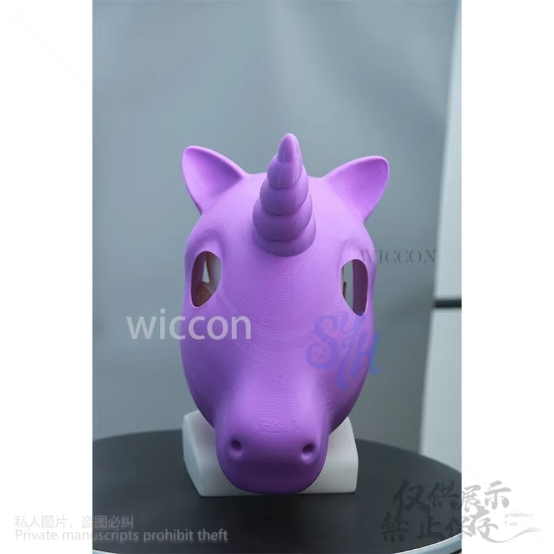Unicorn 3D Polylactic Acid Head Base Skull