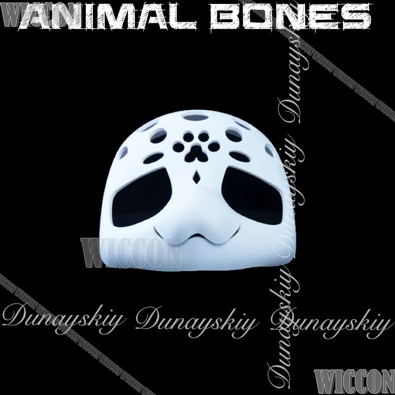 Animal Cosplay White 3D Printed Bone Head