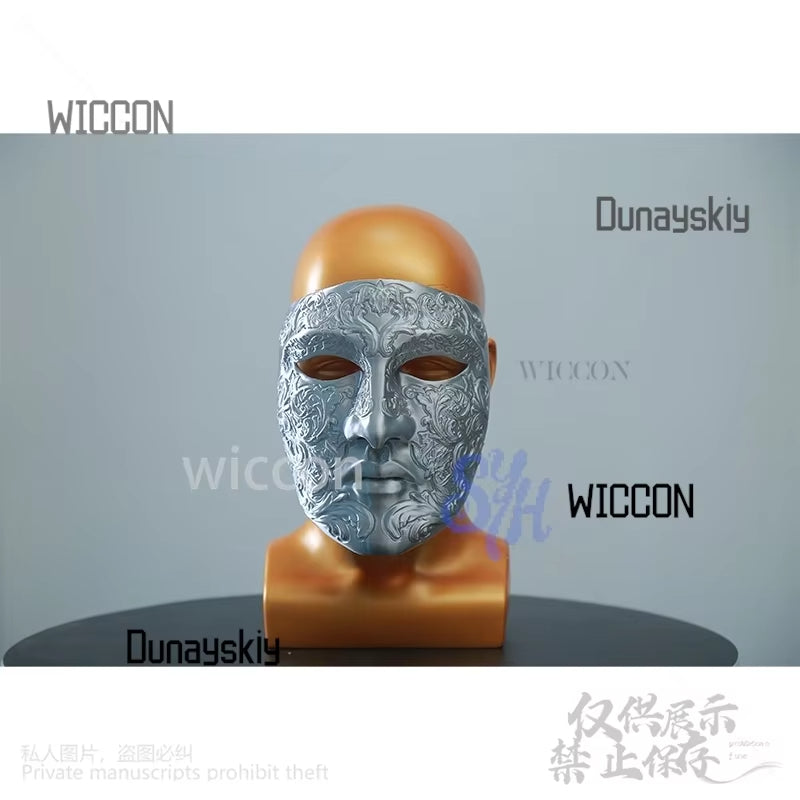 Baldwin IV Cosplay Silver Retro 3D Mask