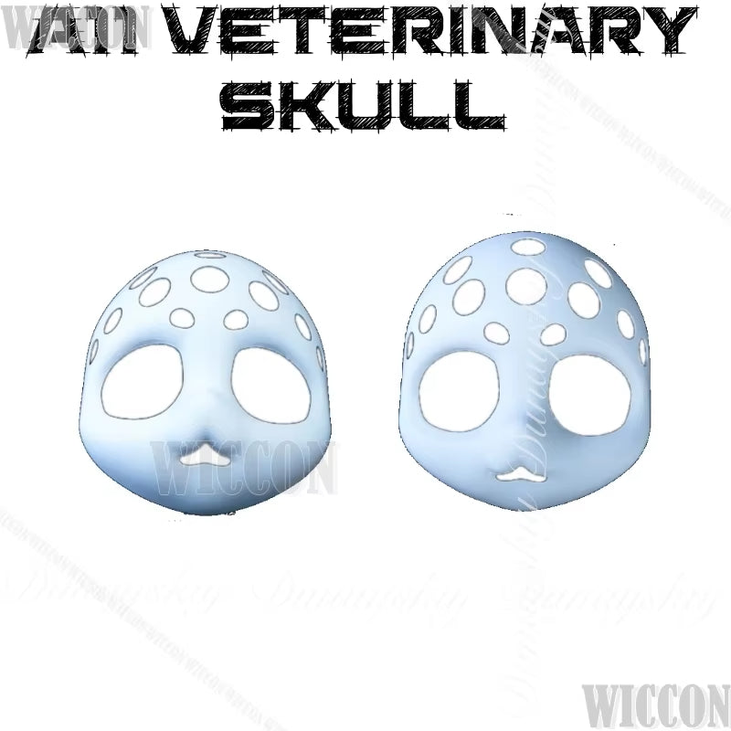 A11 Veterinary Skull White 3D Head Mask