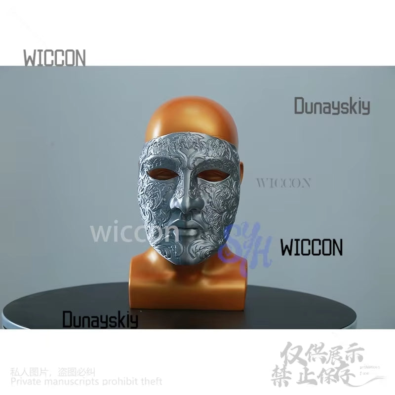 Baldwin IV Cosplay Silver Retro 3D Mask