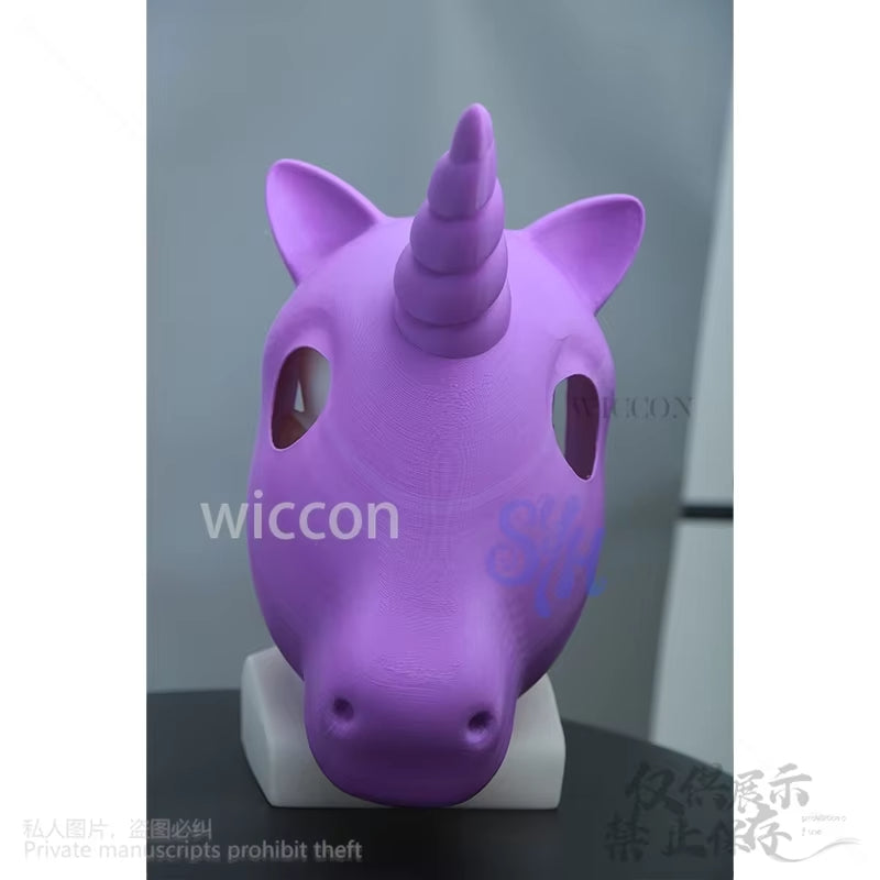 Unicorn 3D Polylactic Acid Head Base Skull