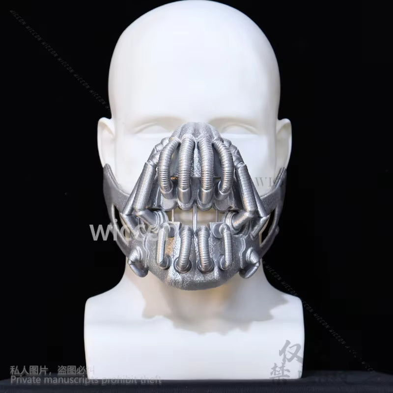Dark Horror Movie Knight Silver Skull 3D Mask