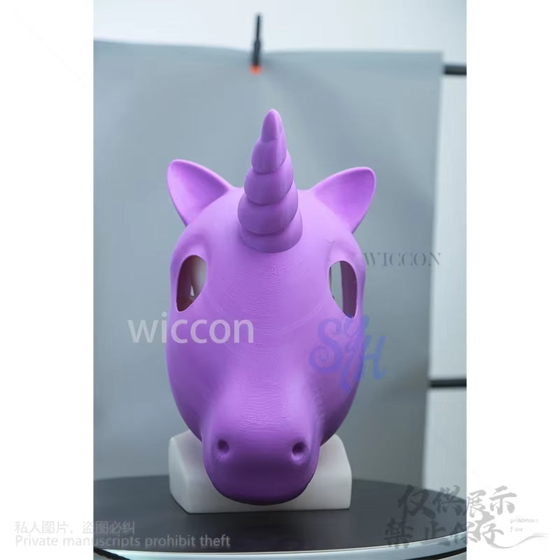 Unicorn 3D Polylactic Acid Head Base Skull