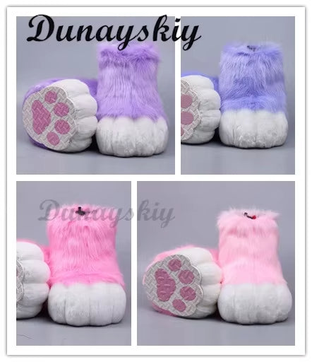 Furry Cosplay Paw Shoes Rubbit Cat Boots