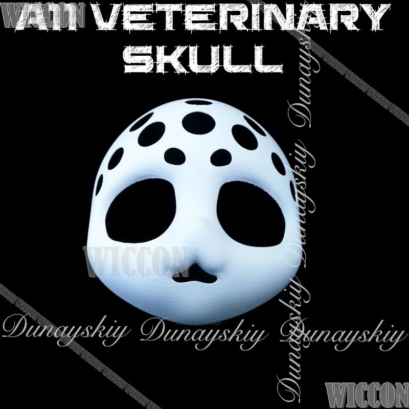A11 Veterinary Skull White 3D Head Mask
