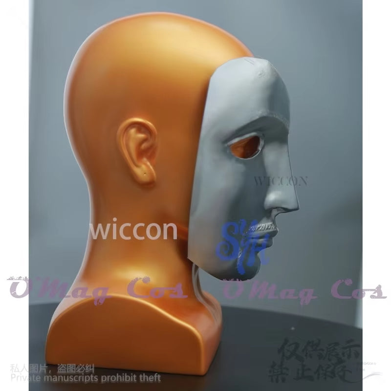 Baldwin IV Cosplay Silver Retro Face 3D Mask