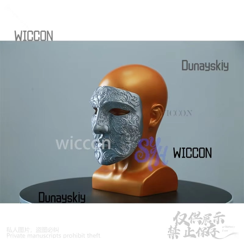 Baldwin IV Cosplay Silver Retro 3D Mask