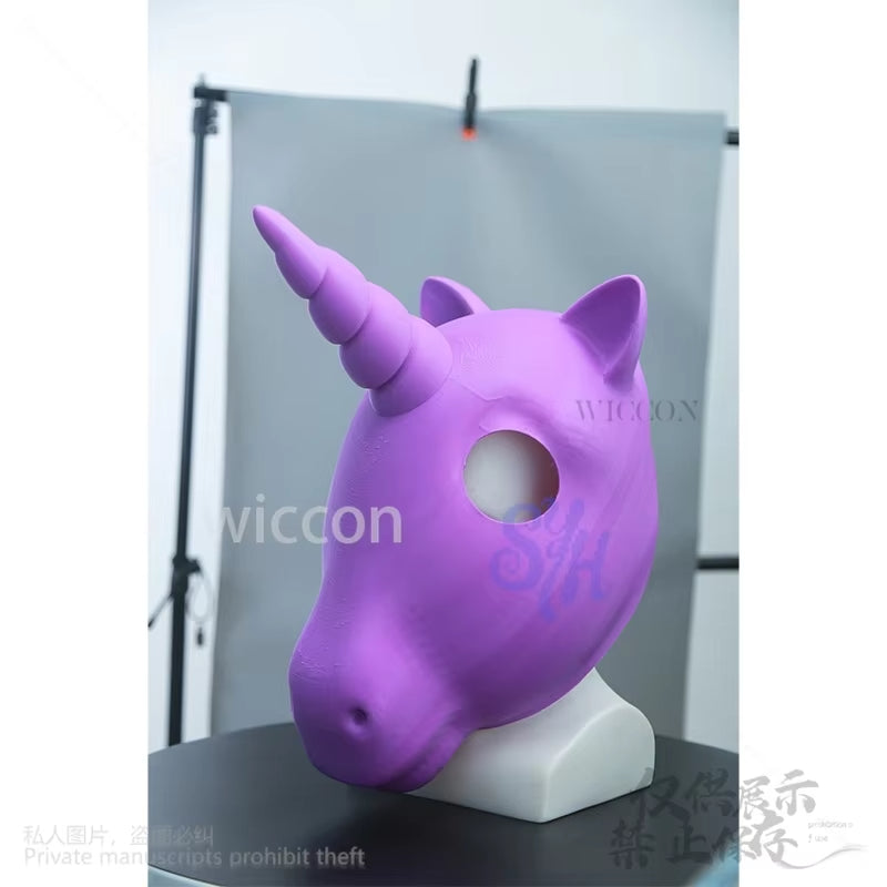 Unicorn 3D Polylactic Acid Head Base Skull