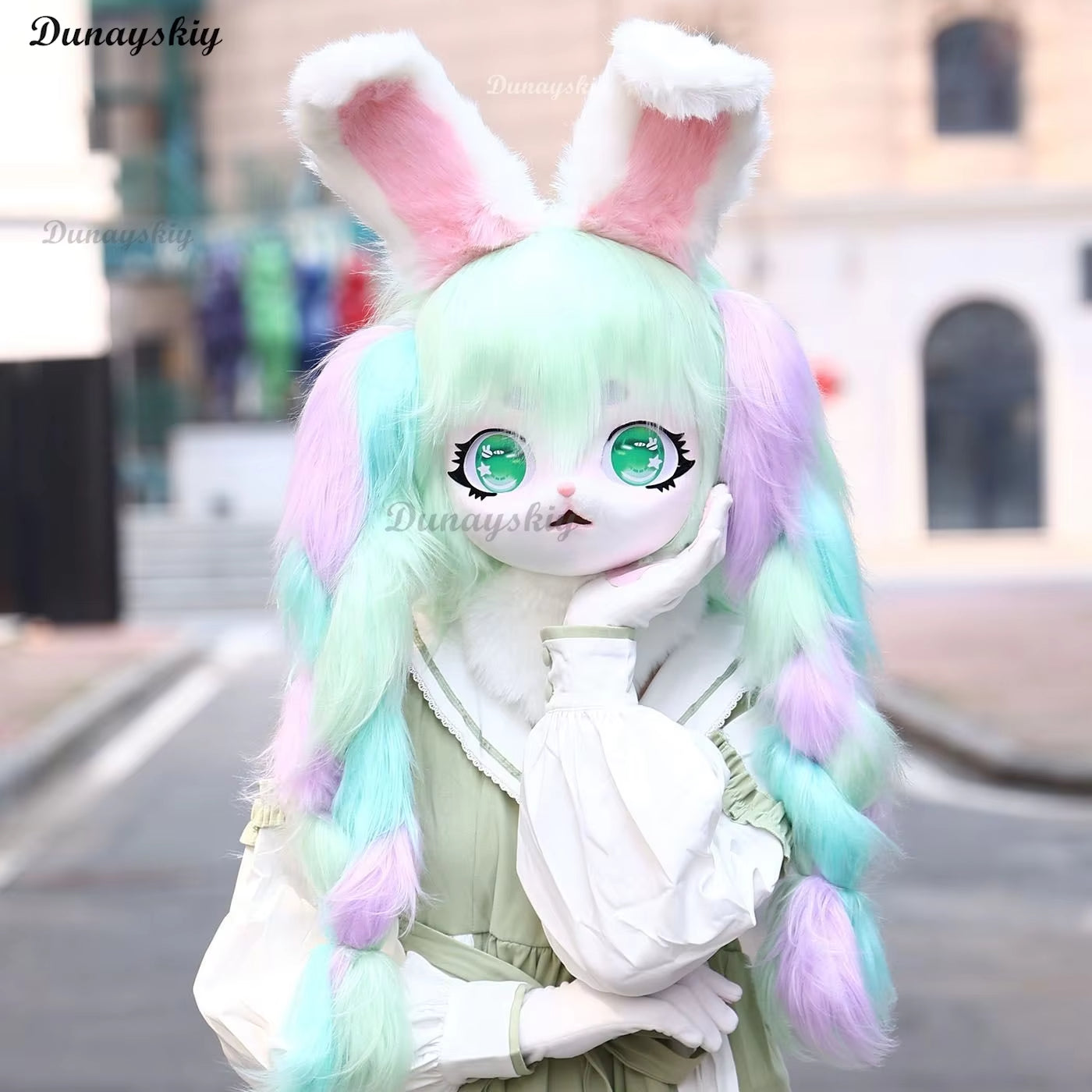 Fursuit Cosplay Headset Rabbit Beast Mask