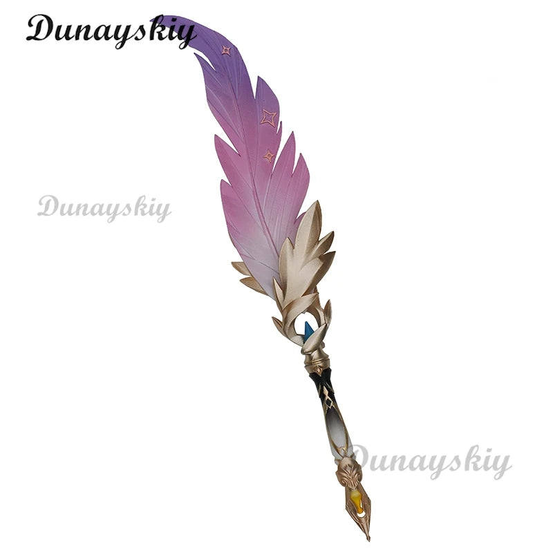 Highly Detailed Honkai: Star Rail 1:1 Replica Trailblazer's Memory Contract Feather Pen Cosplay Prop with Light-Up Feature