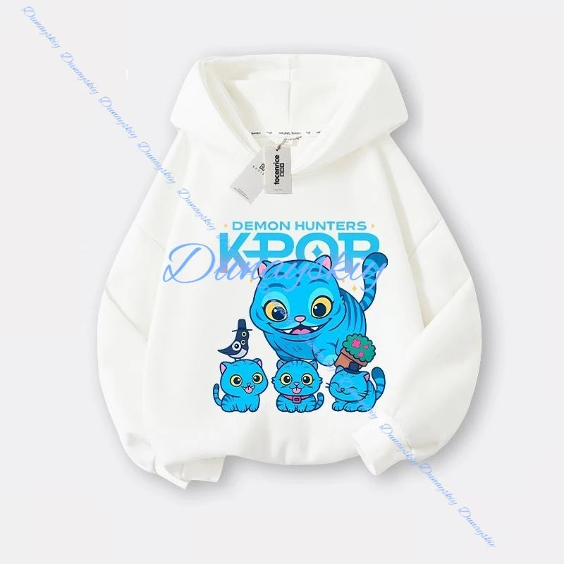 New Huntrix Movie Zip Up Sweatshirts Kpop Demon Hoodie Children Clothes Kid Girl Boy Sweatshirt Zipper Hoody Baby Casual Top