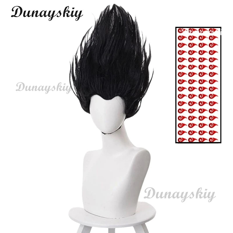 Anime Movies Nezha Cosplay Wig Black Hair Teen Wig Props Aobing Ne Zha 2 Halloween Party for Women Men Carnival Accessory Gifts
