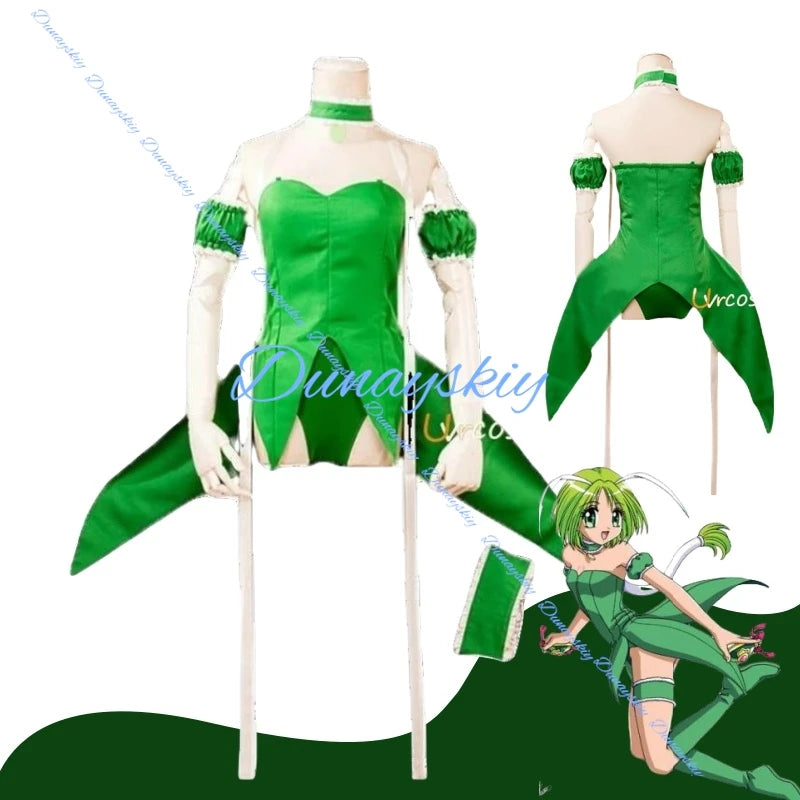 Anime Tokyo Mew Mew Retasu Midorikawa Mew Lettuce Cosplay Costume Wig Maid Dress Props Custom Sizes Shoes