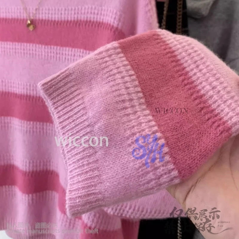 Kpop Group Idol Anime Demon Saja Boy Baby Cosplay Costume Pink Stripe Uniform Lovely Kawaii Jirai Kei Suit Wigs Halloween Party