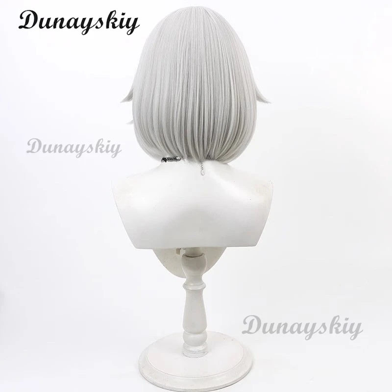 Ling Cage Bai Yuekui Boss Bai Cosplay Wig Short Hair Anime IncarnationRoleplay Party Costume Prop Synthetic Hair Wig+Wig Cap