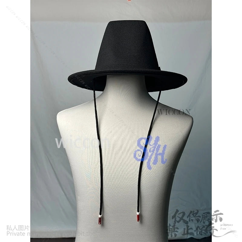 Anime Sajaboy Jinu Cosplay Kpop Demon Idol Stage Handsome Vampire Hat Black Halloween Party Goth DIY Headwear Cos Customized