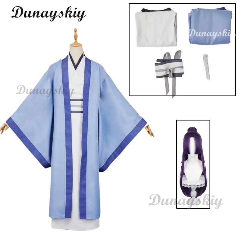 Maomao Jinshi Cosplay Costume Wig Kimono The Apothecary Anime Diaries Roleplay Clothing Outfits Halloween Carnival Party Dress