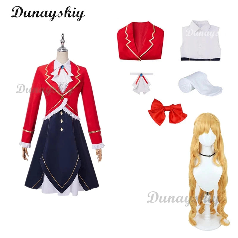 Anime I'm in Love with the Villainess Rae Taylor Claire Francois Cosplay Costume Wig Shoes Role Play Uniform Halloween Carnival