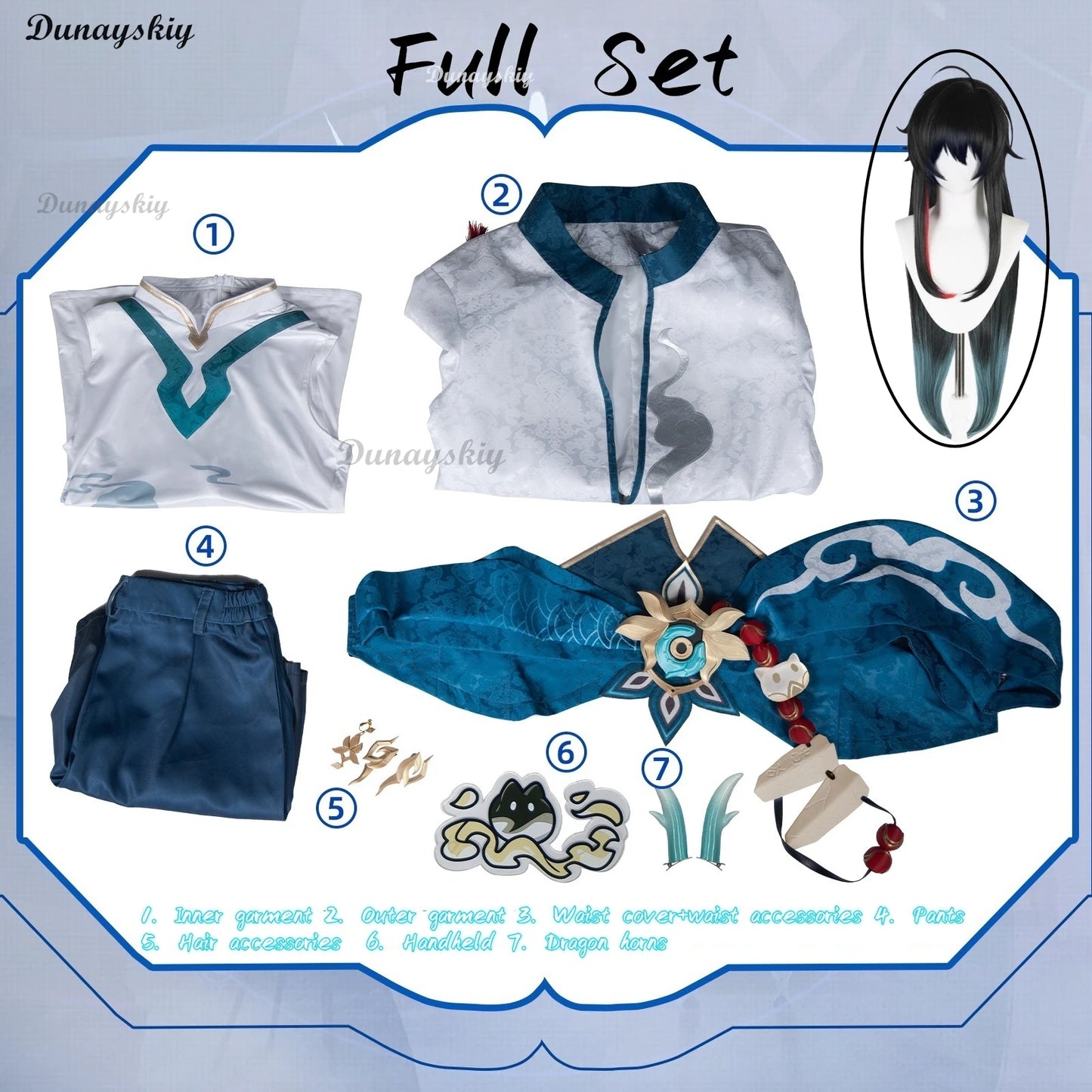 Dan Heng Game Honkai: Star Rail Dan Heng Cosplay Costume Wig little Dan Heng Costume Full Set Outfit Uniform Carnival Party