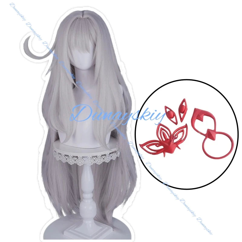 Genshin Impact Ronova Cosplay Costume Wig Headwear Uniform Headwear Four Shades Halloween Party Women Girls Carnival Prop