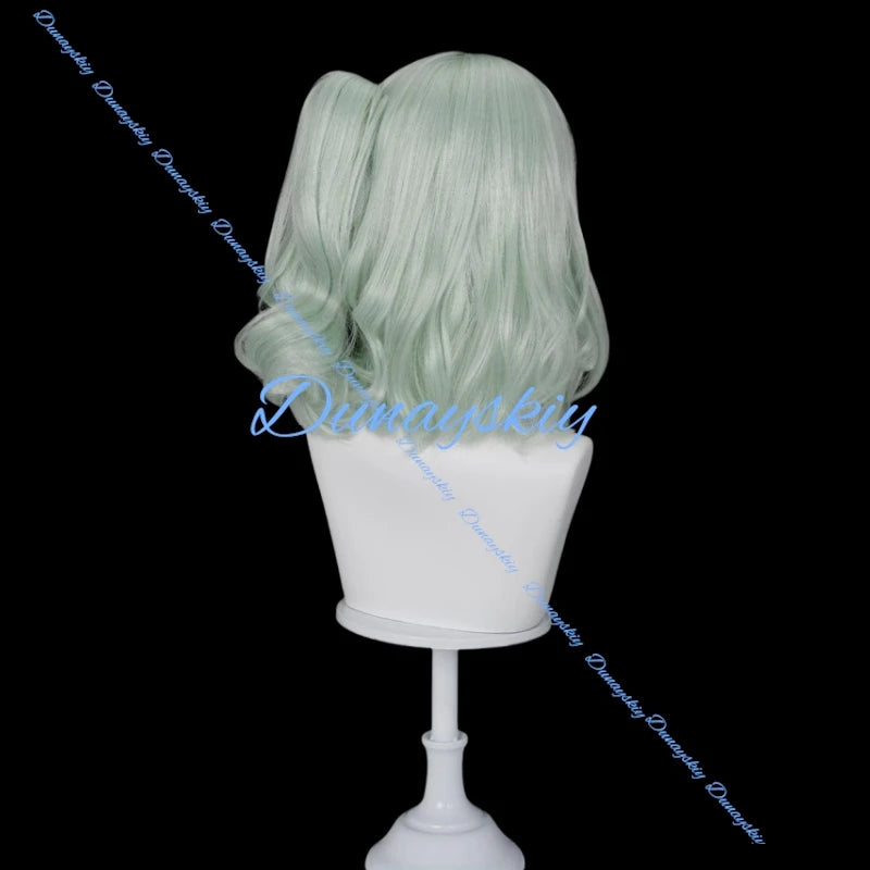 Zenless Zone Zero Virtual Idol Chinatsu Remi Cosplay Wig Game Zenless Zone Zero Cosplay Women 40cm Light Green Ponytail Wig