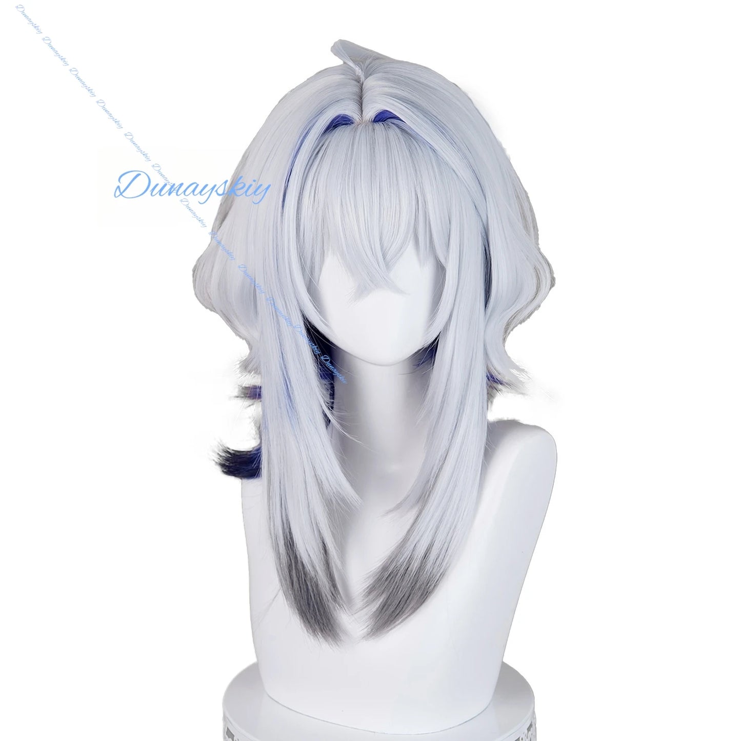 Game Wuthering Waves Galbrena Cosplay Wig Gray-blue Hair Accessory Halloween Party Women Girls Carnival Role Play Cos Props