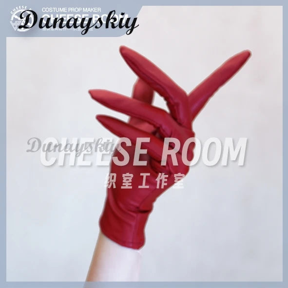 Halloween Gloves Makeup Black Nail Ghost Claw Dress Up Short Gloves Fashion Cosplay Halloween Performance Gloves Accessories