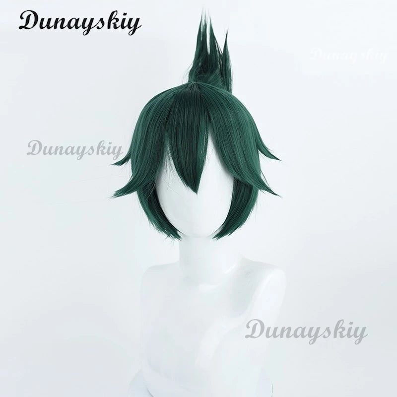 Game Over2 Kiriko Kamori Cosplay Wig Green Kiriko Wigs Heat Resistant Hair Halloween Party Role Play Anime Wig + Wig Cap