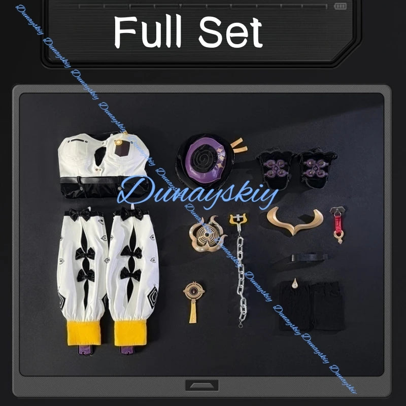 Zenless Zone Zero Yidhari Cosplay Costume Wig Tail Shoes Uniform Hat Socks Outfit Spook Shack Halloween Party Carnival Prop