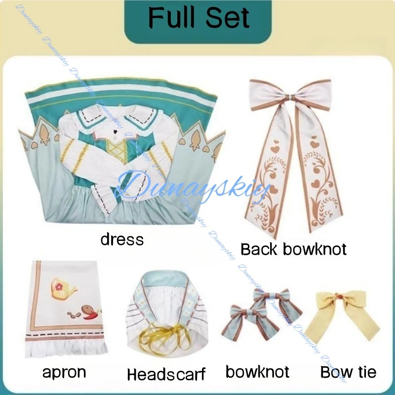 Uma musume Pretty Derby Rice Shower Cosplay Costume Wig Tail Shoes Carnival Halloween Christmas Dress Outfit