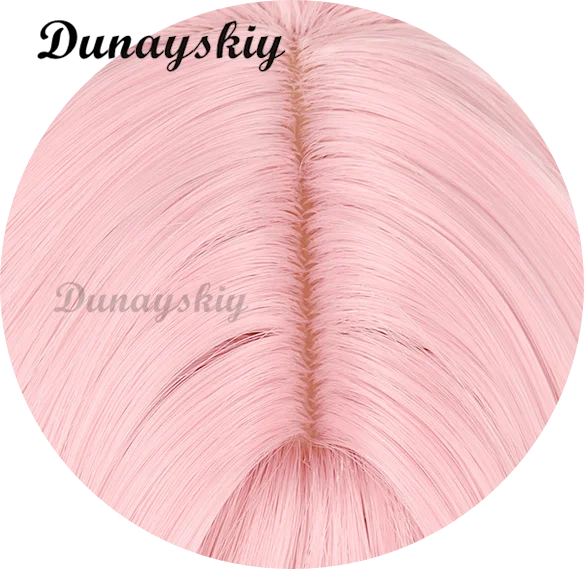 Honkai Star Rail Hyacine Cosplay Wig Pink Blue Double Ponytail Hair Amphoreus Halloween Party for Women Carnival Props