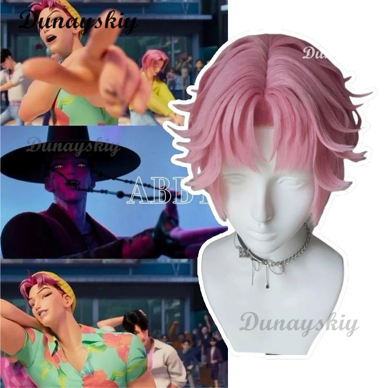 K-Pop Jinu Abby Mystery Romance Baby Saja Boys Demon Hunters Cosplay Wig Tattoo Sticker Roleplay Halloween Group Accessories Raw