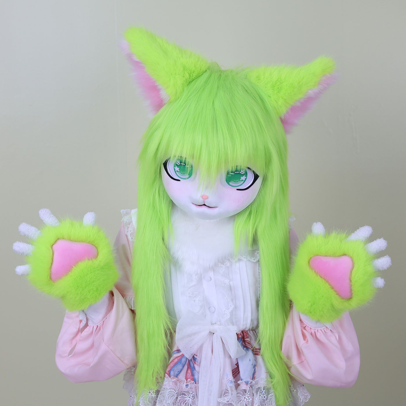 Furry Kigurumi Head Base Cosplay Cat Kig Cute Head Mask Headset Rabbit Doll Party Animal Costume Prop