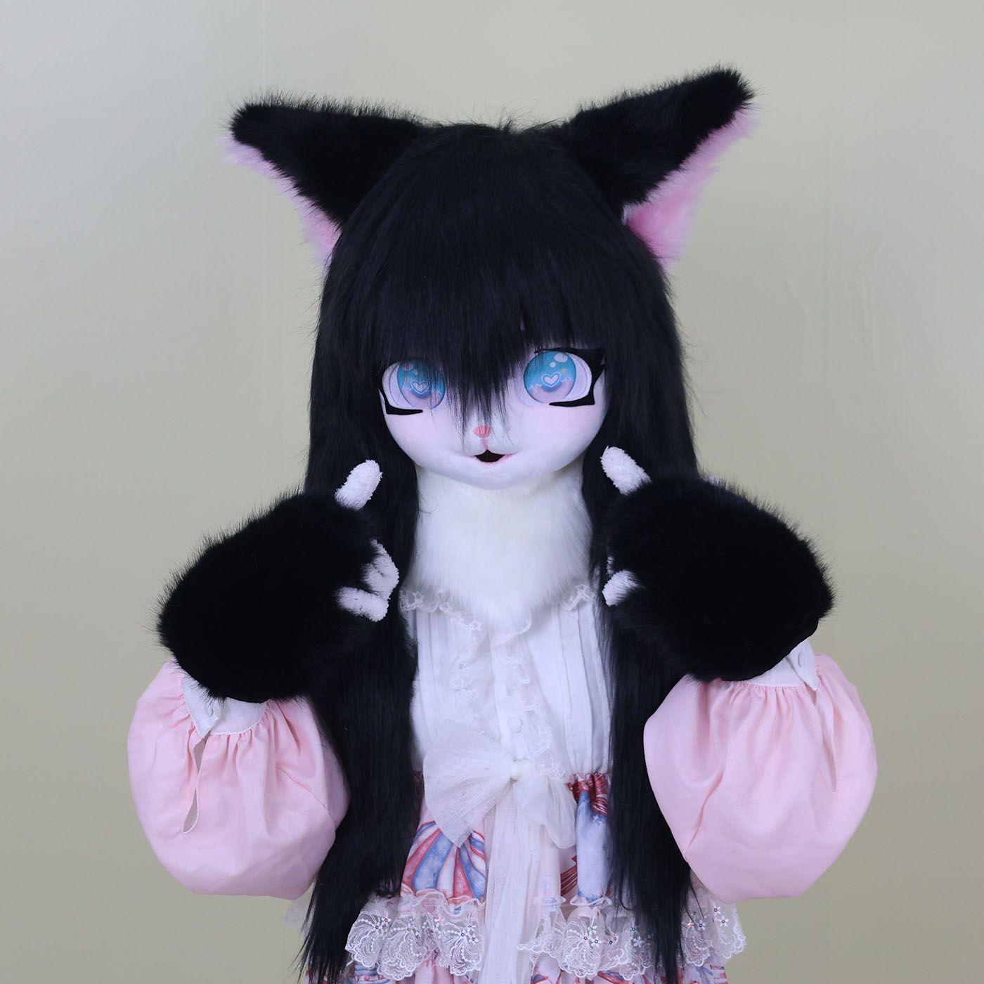 Furry Kigurumi Head Base Cosplay Cat Kig Cute Head Mask Headset Rabbit Doll Party Animal Costume Prop
