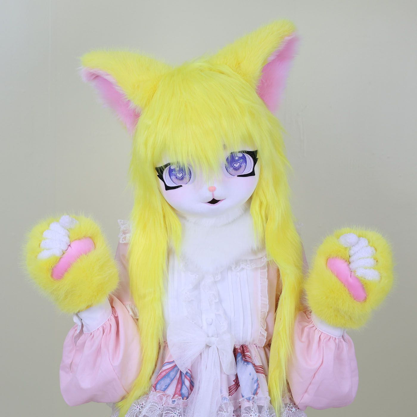 Furry Kigurumi Head Base Cosplay Cat Kig Cute Head Mask Headset Rabbit Doll Party Animal Costume Prop