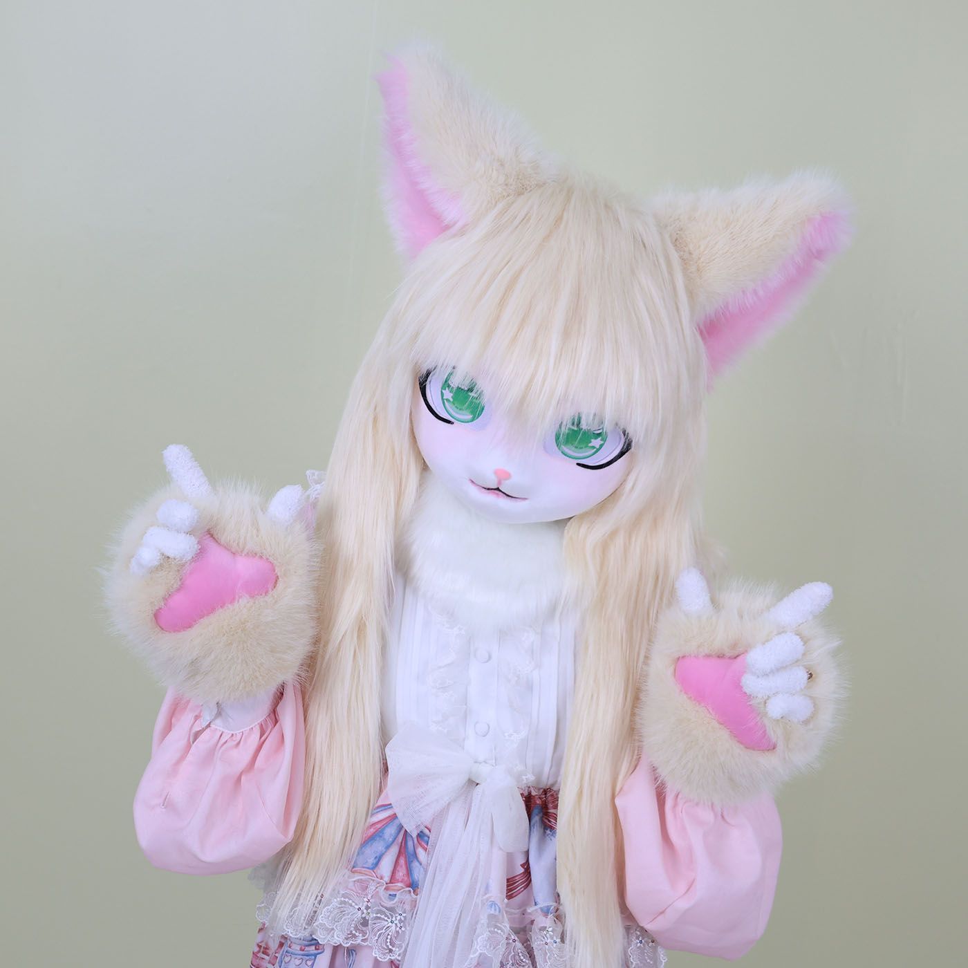 Furry Kigurumi Head Base Cosplay Cat Kig Cute Head Mask Headset Rabbit Doll Party Animal Costume Prop