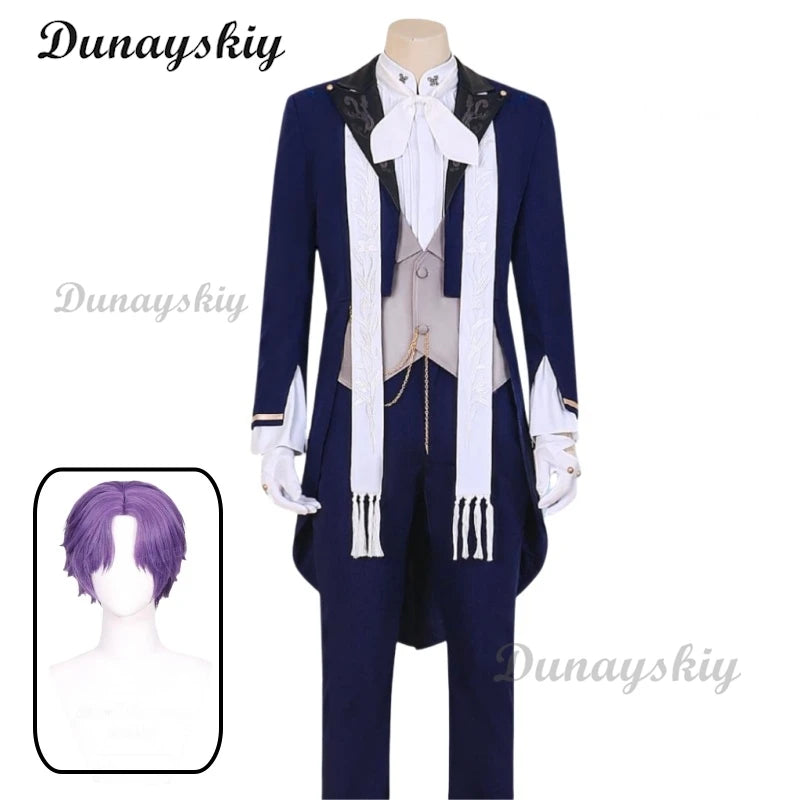 Love and Deepspace Rafayel Cosplay Costume Wig Sea Demon Lament Uniform Halloween Carnival Party Christmas Customized