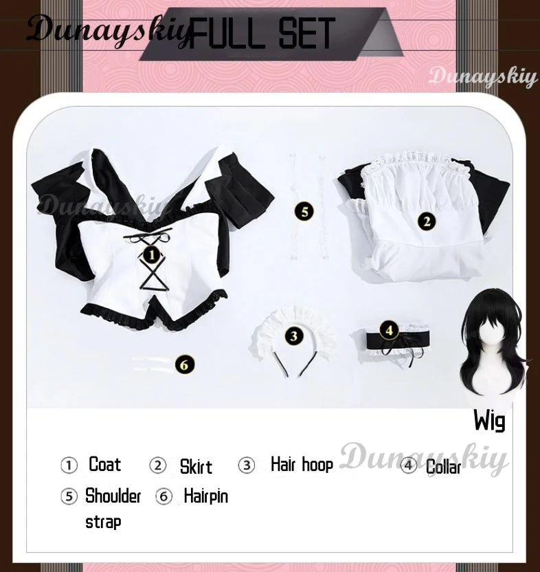 Anime Kaichou Wa Maid Sama Maid Outfit Misa Uniform Ayuzawa Misaki Cosplay Costume Wig Women Lolita Dress Costume Halloween