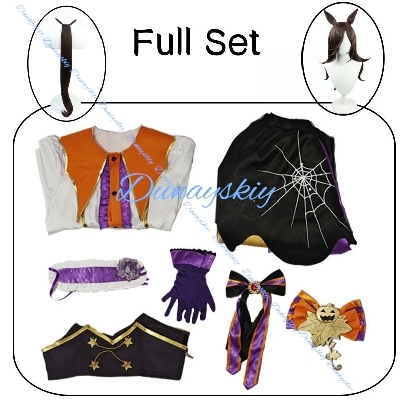 Game Umamusume: Pretty Derby Rice Shower Cosplay Costume Wig Halloween Dress Party Suit Carnival Uniform Anime Custom Made Shoes