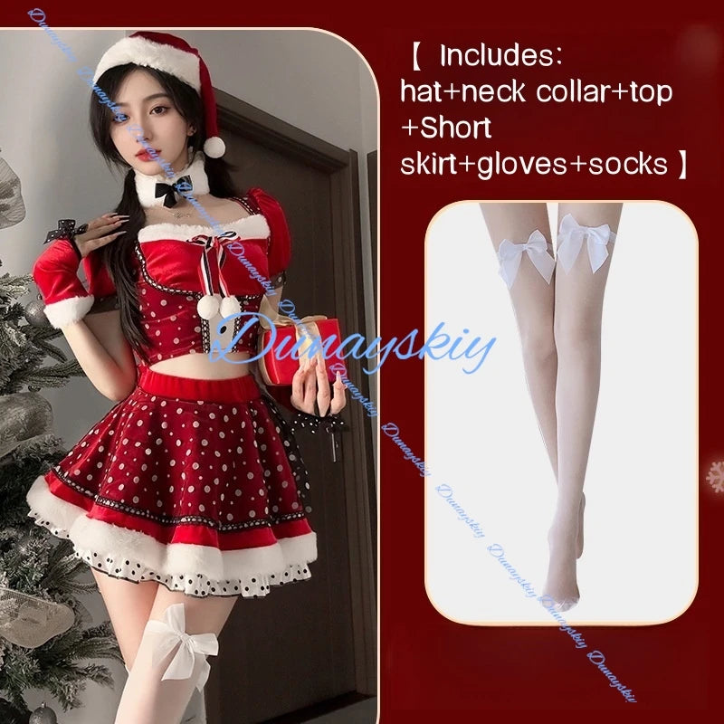 Rabbit Girl Cosplay Costume Christmas Uniform Set Santa Claus Outfit Modern Dance Women's Special Use Clothing