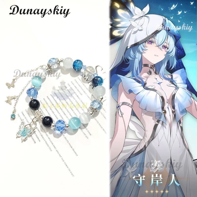 Game Wuthering Waves Phoebe Cosplay Bracelet The Shorekeeper Unisex Beads Chain The Shorekeeper Pendant Bracelets XMAS