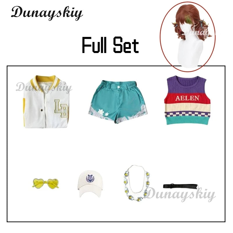 Game Identity V Lily Barriere Cheerleader Cosplay Costume Wig Fancy Party Suit Halloween Carnival Uniforms Anime Clothing